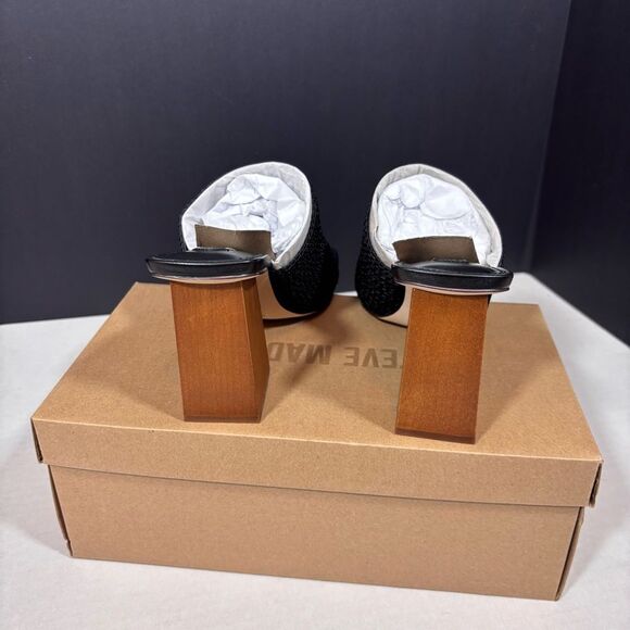 Steve Madden Realize Crochet Knit Heels in Black NEW in Box Size 9.5 - Picture 10 of 14